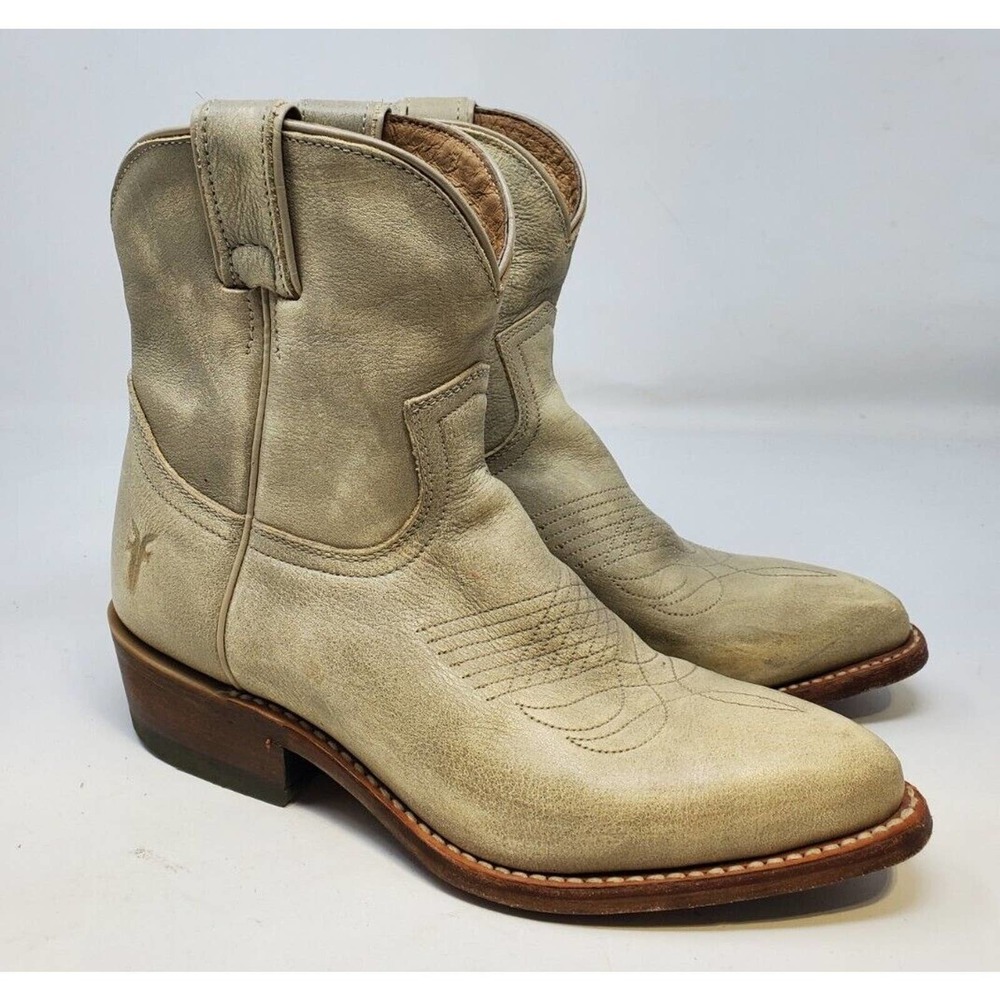 Frye size 6.5 Billy Short Boots Light Tan Leather FITS LIKE A 6